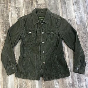 Eddie Bauer Green Corduroy Jacket Small
